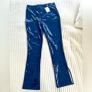 Faux leather pants. Blue. New with tags.